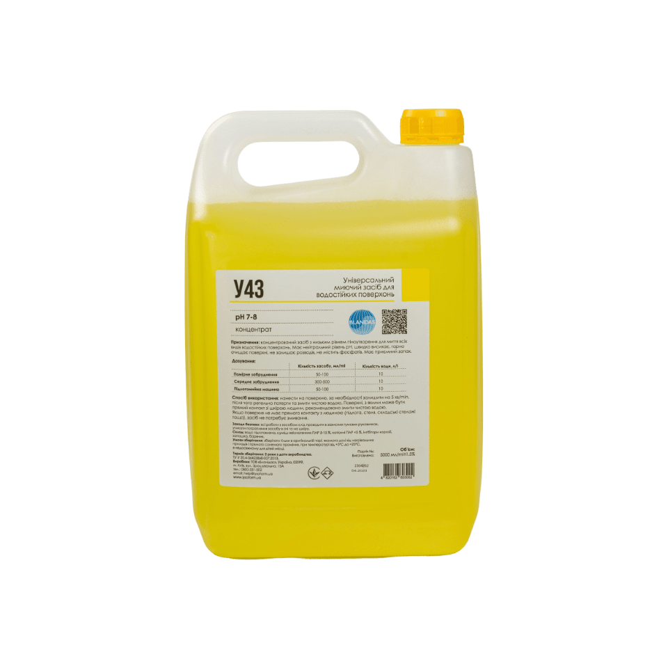 Бланідас – універсальний миючий засіб для водостійких поверхонь, 5л